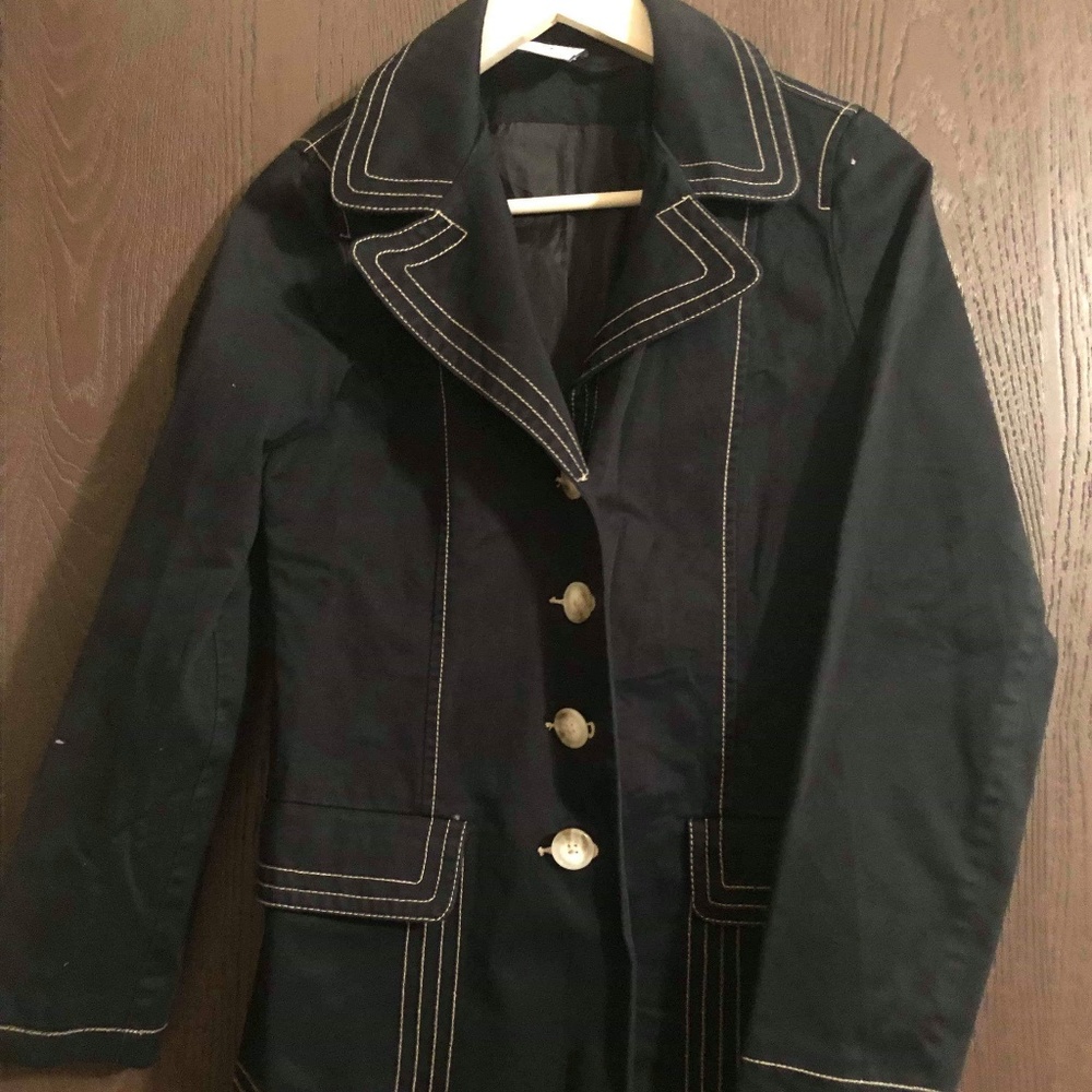 Black, lined jacket